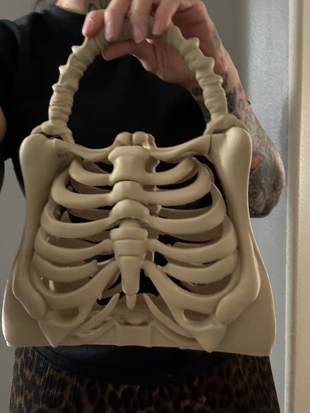 Spooky Creepy Skeleton Bone Purse