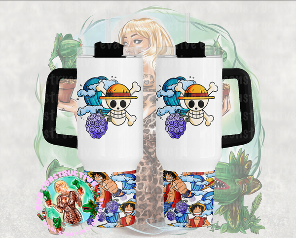 40oz Straw Hat Handle