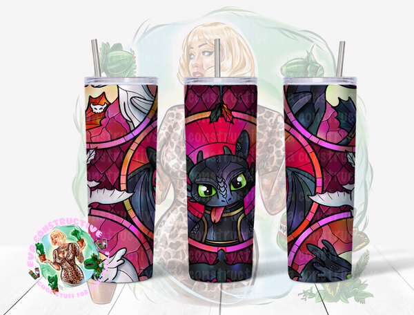 20oz Stained Glass Toothless HTTYD