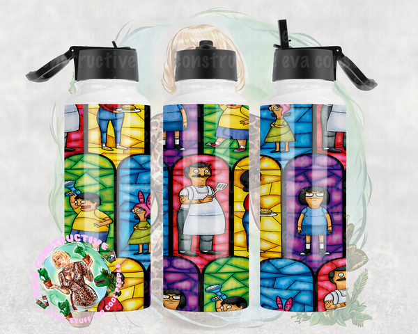 40oz Bob's Burger Stained Glass Hydro