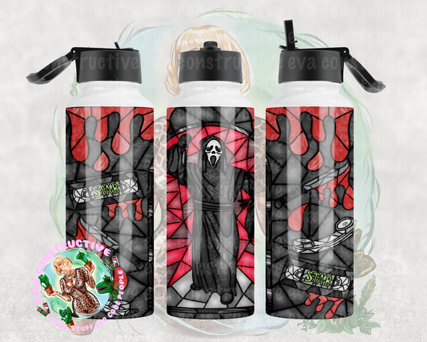 40oz Ghost Face Stained Glass Hydro