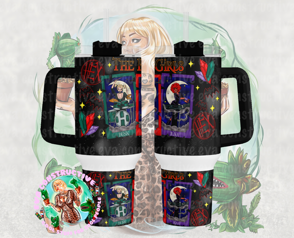 40oz Hex Girls handle tumbler