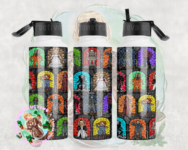 40oz Horror Stained Glass Multi Hydro